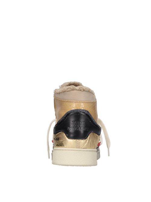 Sneakers in leather and synthetic fur with a vintage effect HIDNANDER | THE CAGE DUAL HD2WS180 103BIANCO -ORO-BLU